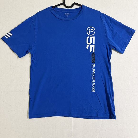 Polo Ralph Lauren T-Shirt Graphic Short Sleeve Youth Large Blue - Picture 1 of 8